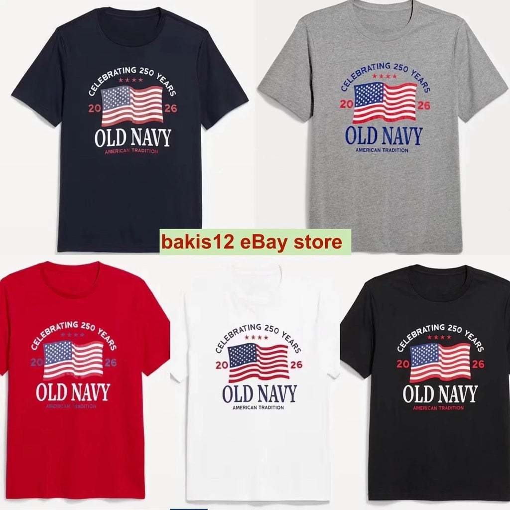 OLD NAVY US Flag 2026 250th Anniversary reprint - Adult & Kids T-Shirts, Sweatshirts & Hoodies apparel design preview 1