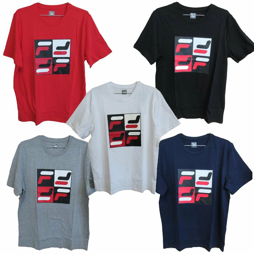 Fila Mens Casual Box Logo Short Sleeve SM933693 - Adult & Kids T-Shirts, Sweatshirts & Hoodies apparel design preview 1