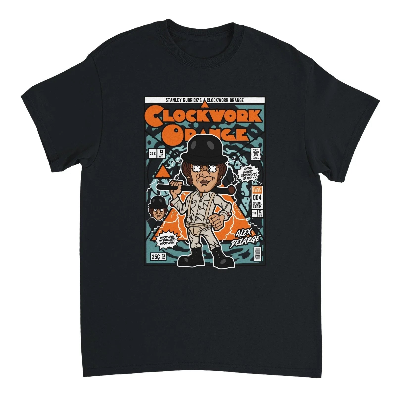Clockwork Orange Comic Style T‑ Retro Funk Pop - Adult & Kids T-Shirts, Sweatshirts & Hoodies apparel design preview 1