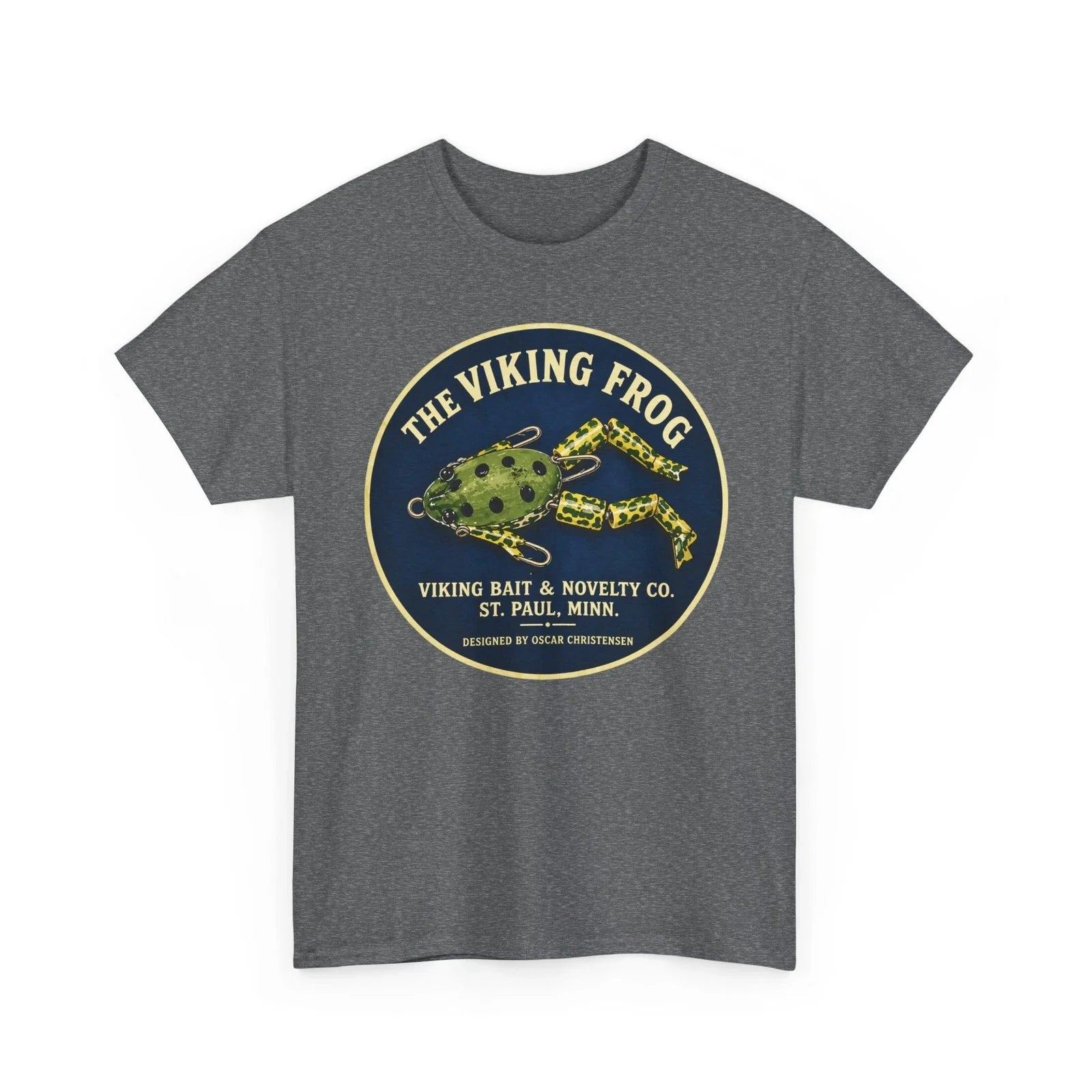 Christensen Frog Viking Bait Novelty St Paul MN Vtg - Adult & Kids T-Shirts, Sweatshirts & Hoodies apparel design preview 1