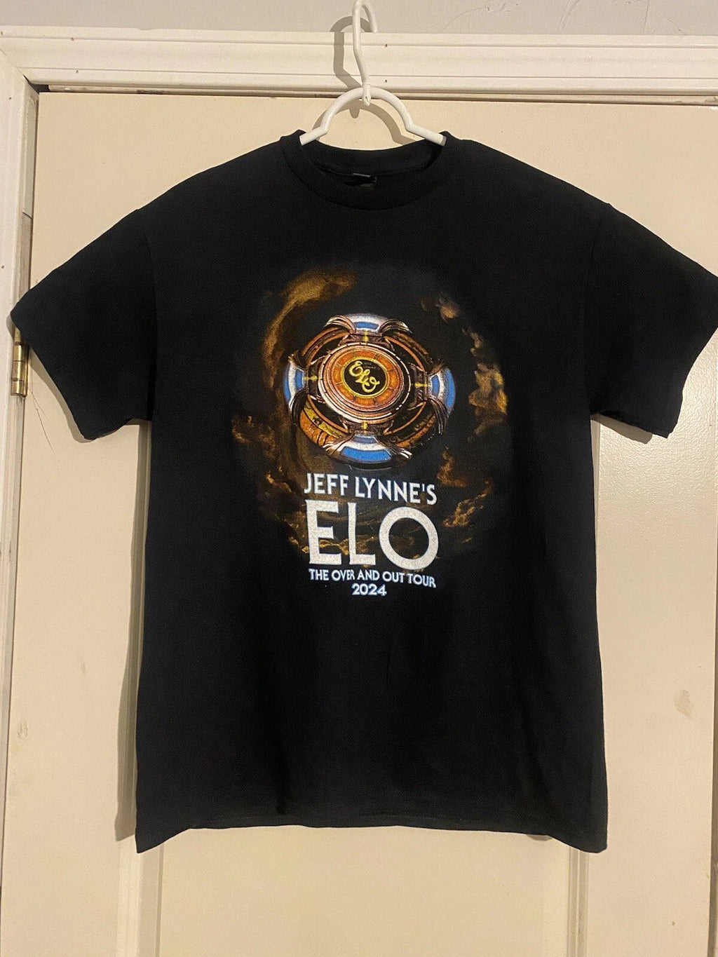 Jeff Lynne's Unisex L ELO 2024 The Over and Out Tour - Adult & Kids T-Shirts, Sweatshirts & Hoodies apparel design preview 1