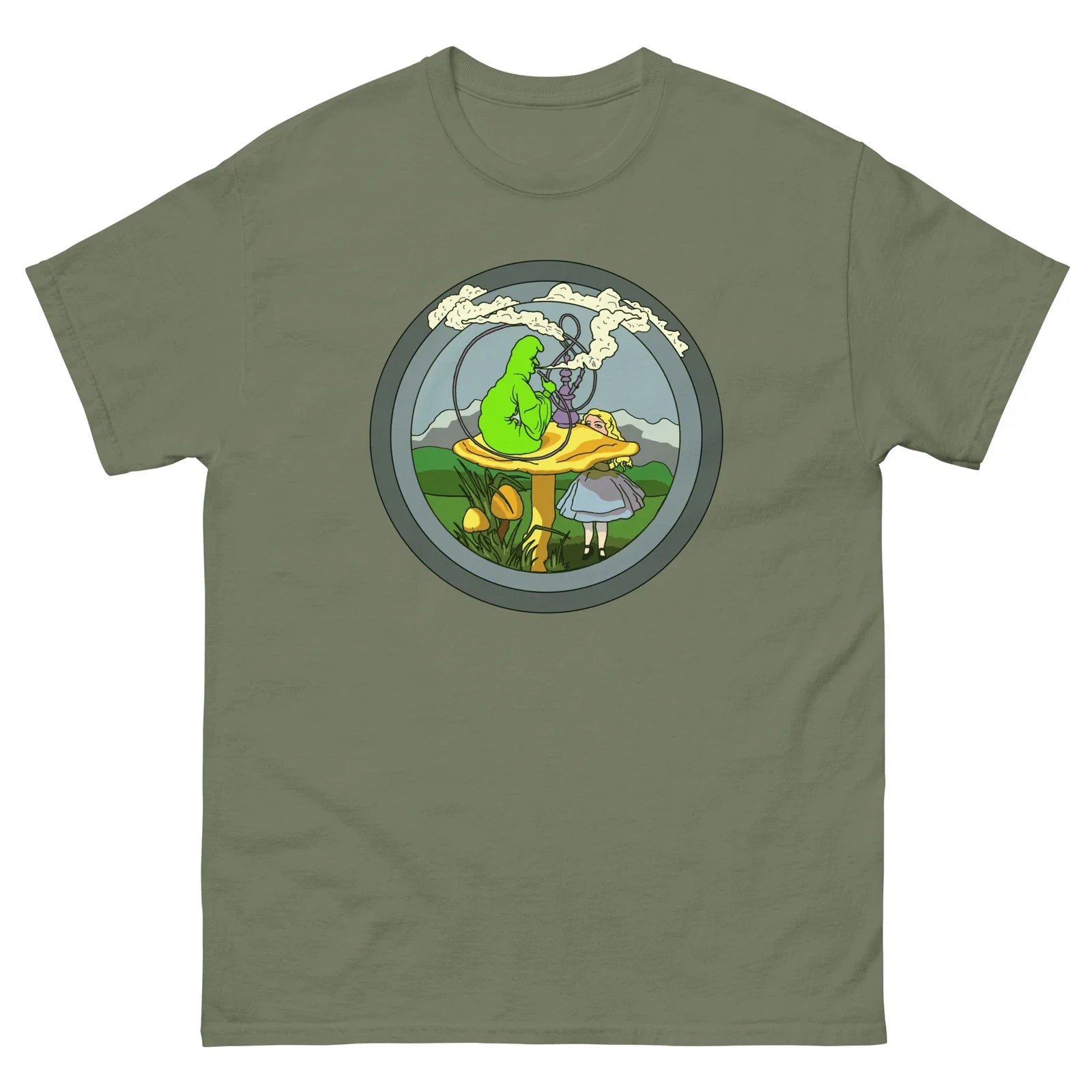 Alice in Wonderland The Caterpillar, LSD blotter, - Adult & Kids T-Shirts, Sweatshirts & Hoodies apparel design preview 1