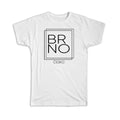 Gift BRNO Czech Republic Square Modern Minimalist - Adult & Kids T-Shirts, Sweatshirts & Hoodies apparel design preview 1