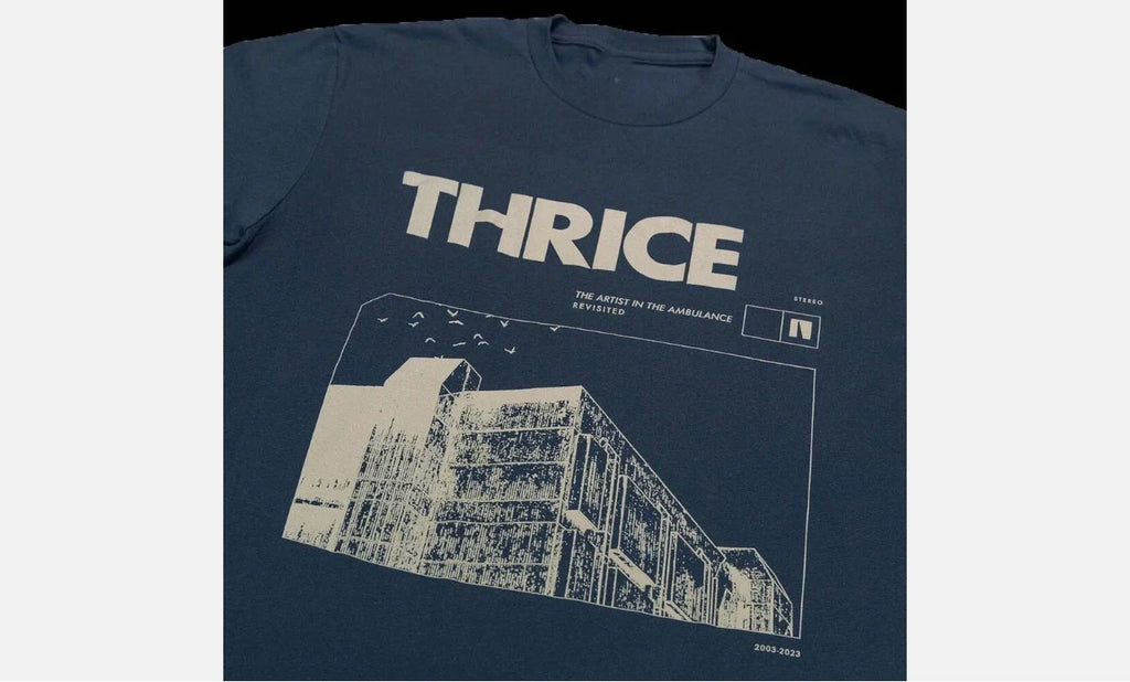 Vintage Style Thrice Band Cotton Navy Unisex Concert - Adult & Kids T-Shirts, Sweatshirts & Hoodies apparel design preview 1