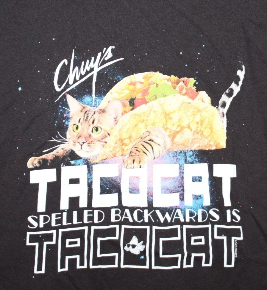 Chuy's Taco Cat Funny Graphic Mens Small Black - Adult & Kids T-Shirts, Sweatshirts & Hoodies apparel design preview 1