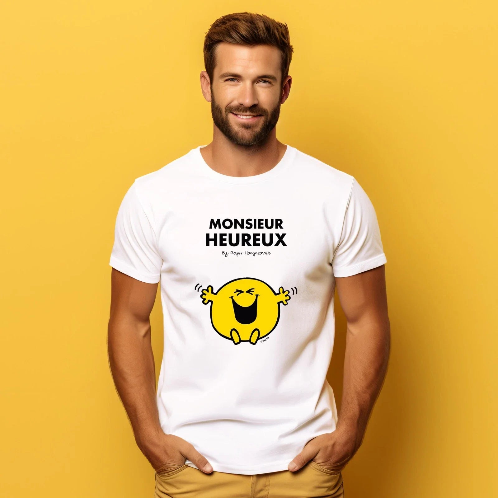 Men's Short Sleeve White, Happy Man - Adult & Kids T-Shirts, Sweatshirts & Hoodies apparel design preview 1