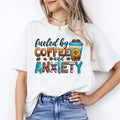 Fueled by coffee and anxiety gift Sunflower lover - Adult & Kids T-Shirts, Sweatshirts & Hoodies apparel design preview 1
