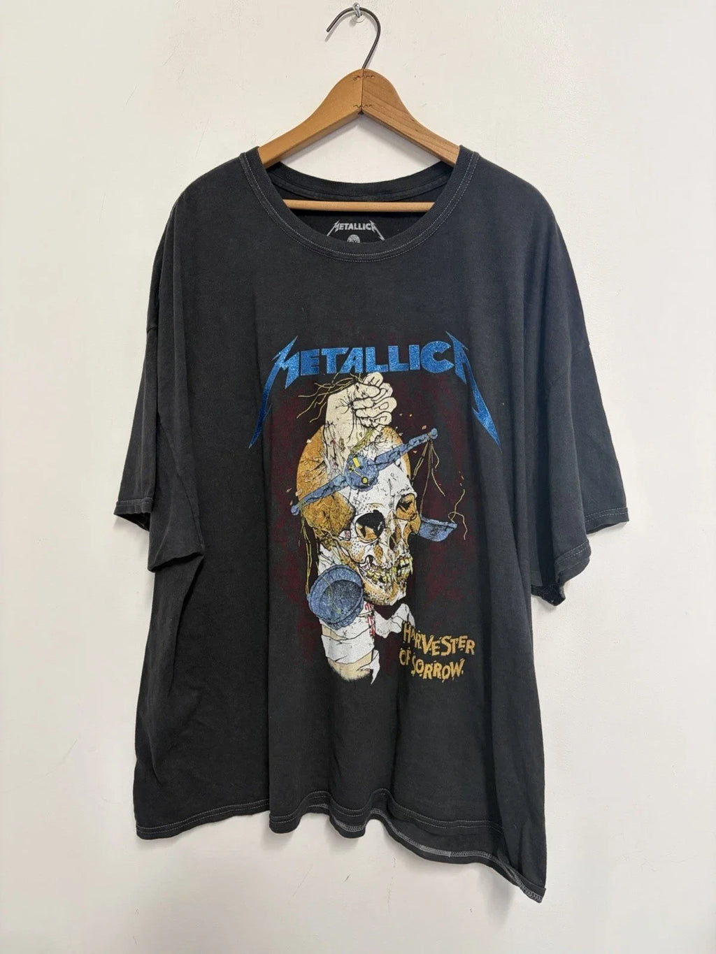 Metallica Mens Oversized L/XL Harvester Of Sorrow - Adult & Kids T-Shirts, Sweatshirts & Hoodies apparel design preview 1