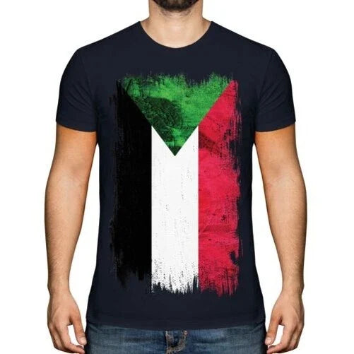Sudan Grunge Flagge Herren As-Sudan Fußball - Adult & Kids T-Shirts, Sweatshirts & Hoodies apparel design preview 1