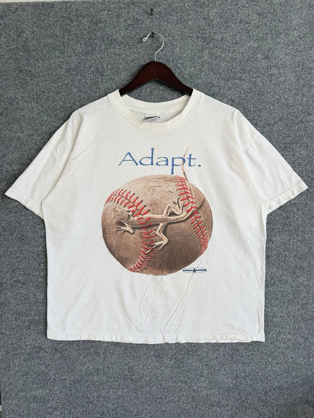 Vintage Lifes A Sport "Adapt" Baseball Lizard 90s Sz - Adult & Kids T-Shirts, Sweatshirts & Hoodies apparel design preview 1