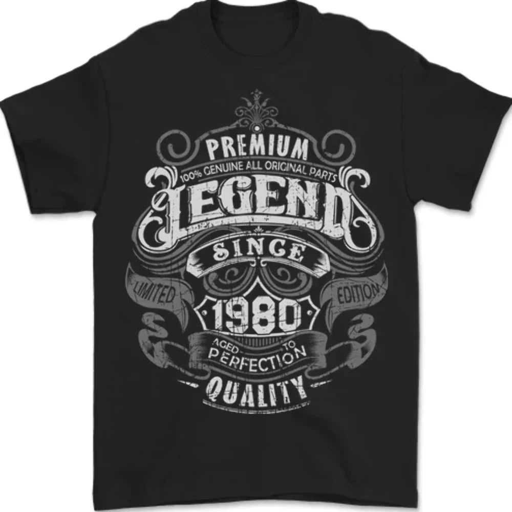 Premium Legend 46th Birthday 1980 Mens 100% Cotton - Adult & Kids T-Shirts, Sweatshirts & Hoodies apparel design preview 1