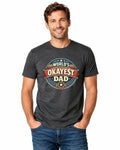 Worlds Okayest Dad Funny Fathers Day Gift Retro Badge - Adult & Kids T-Shirts, Sweatshirts & Hoodies apparel design preview 1