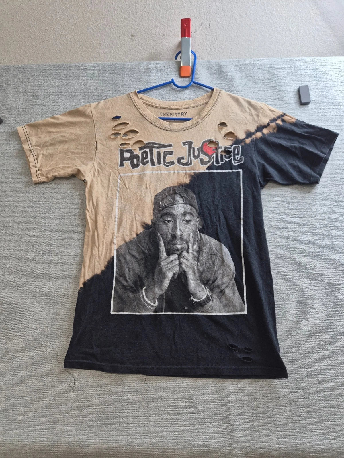Chemistry Mens Small Colorblock Actor Tupac Shakur - Adult & Kids T-Shirts, Sweatshirts & Hoodies apparel design preview 1