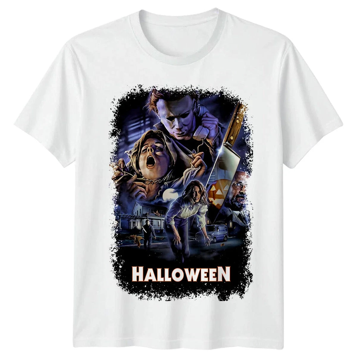 Halloween (1978) Movie Poster Inspired Retro 80s - Adult & Kids T-Shirts, Sweatshirts & Hoodies apparel design preview 1
