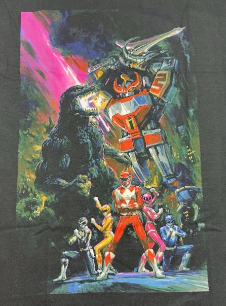 HOT TOPIC Godzilla Vs. Mighty Morphin Power Rangers - Adult & Kids T-Shirts, Sweatshirts & Hoodies apparel design preview 1