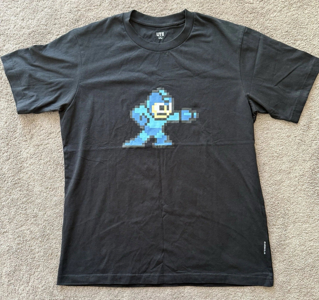 Uniqlo UT x Capcom Mega Man Black Men's XL Pixel Art - Adult & Kids T-Shirts, Sweatshirts & Hoodies apparel design preview 1