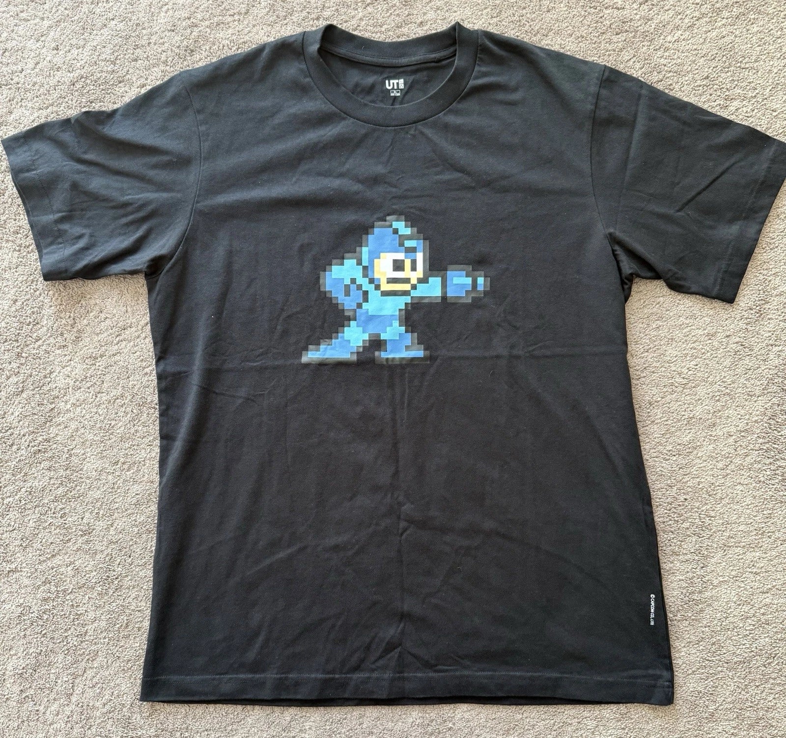 Uniqlo UT x Capcom Mega Man Black Men's XL Pixel Art - Adult & Kids T-Shirts, Sweatshirts & Hoodies apparel design preview 1