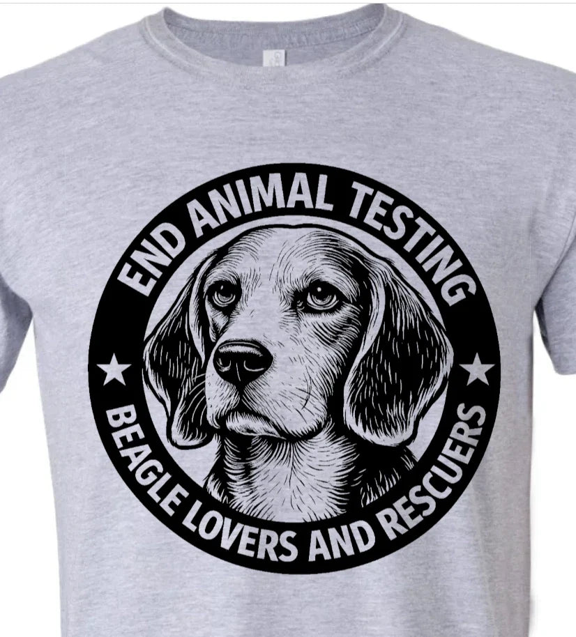 End Animal Testing Beagle Lovers And Rescuers - Adult & Kids T-Shirts, Sweatshirts & Hoodies apparel design preview 1