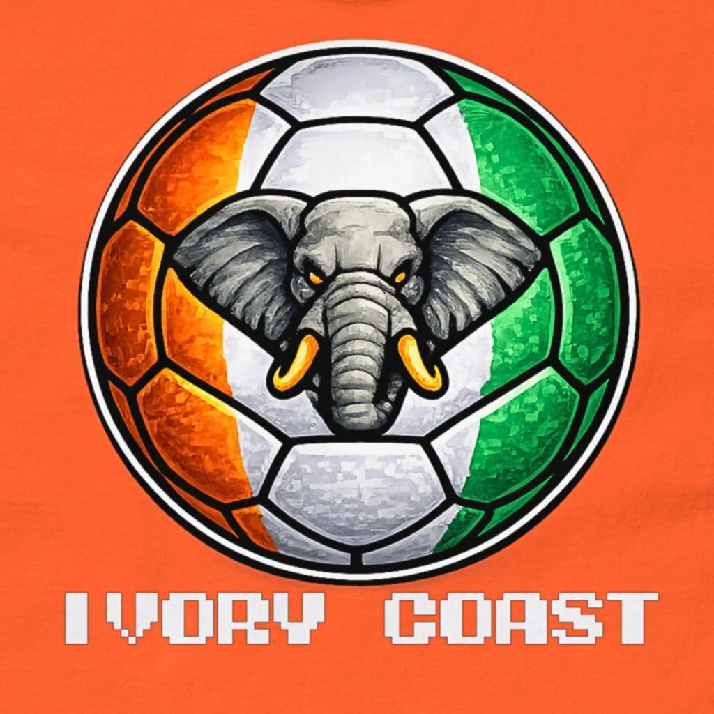 Ivory Coast Soccer Retro Video Game Football Fan 2026 - Adult & Kids T-Shirts, Sweatshirts & Hoodies apparel design preview 1