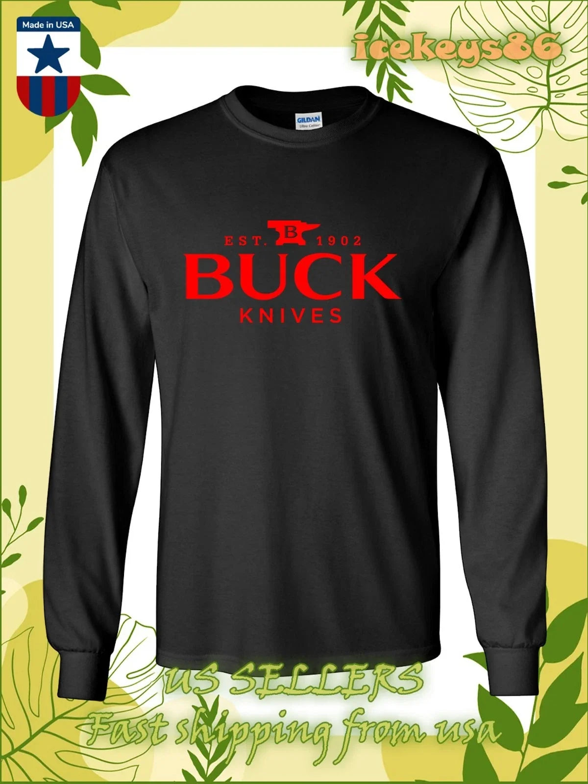 Buck Knives Since 1902 Logo Men's American Size - Adult & Kids T-Shirts, Sweatshirts & Hoodies apparel design preview 1