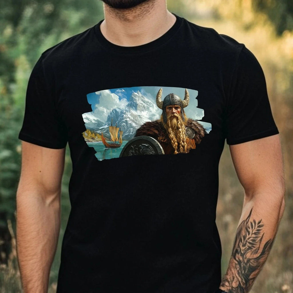 Mens Viking Portrait Motif Cotton Size XS to 5XL - Adult & Kids T-Shirts, Sweatshirts & Hoodies apparel design preview 1