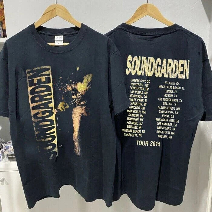 Soundgarden 2014 Tour Cotton Black - Adult & Kids T-Shirts, Sweatshirts & Hoodies apparel design preview 1