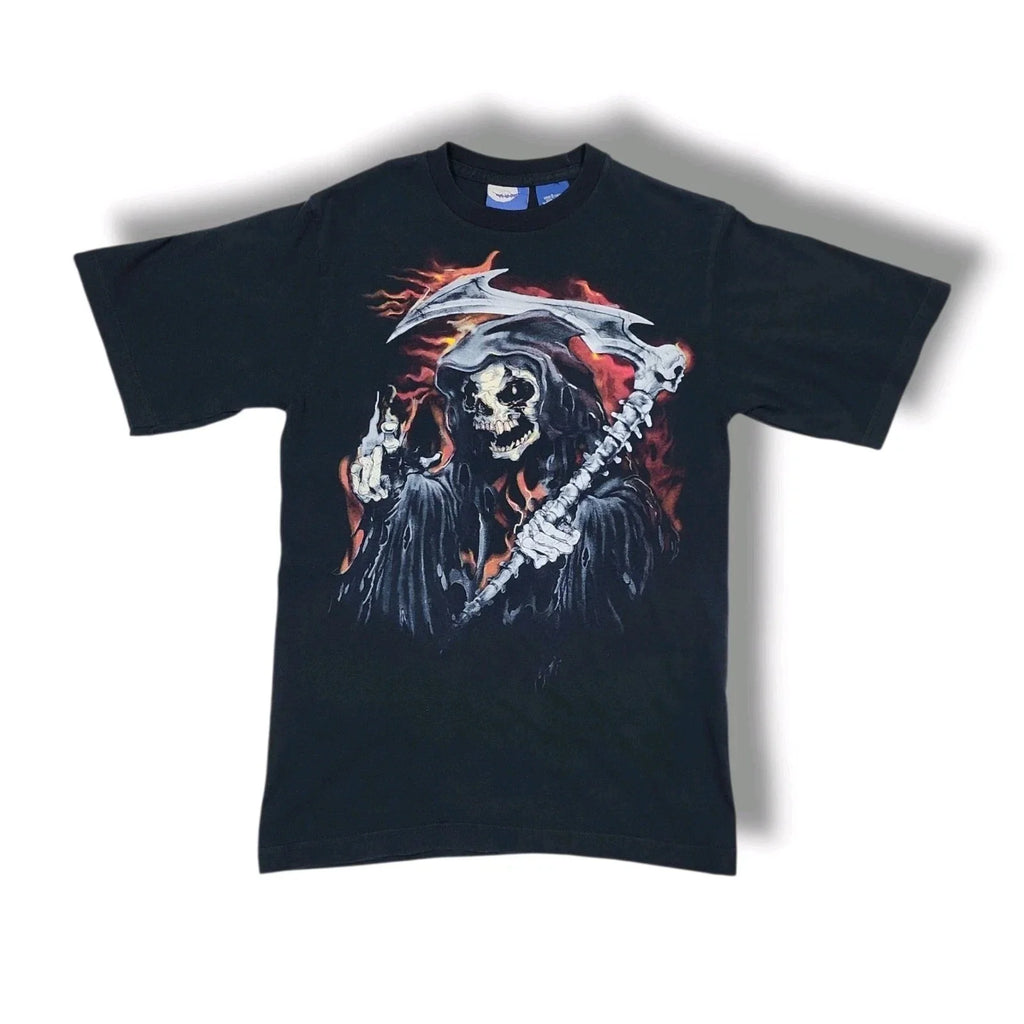 Vintage Greensource Grim Reaper Skull Black Crewneck - Adult & Kids T-Shirts, Sweatshirts & Hoodies apparel design preview 1