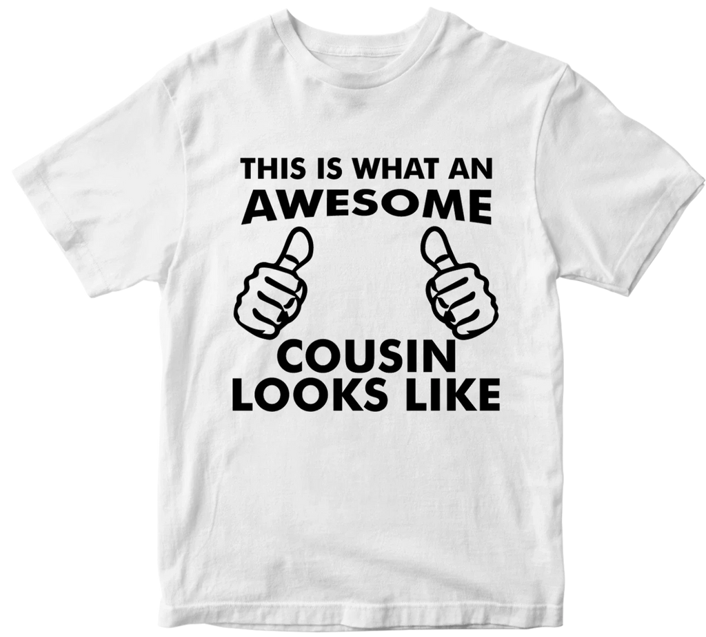 Awesome Cousin Looks Like Amazing Family Member Love - Adult & Kids T-Shirts, Sweatshirts & Hoodies apparel design preview 1