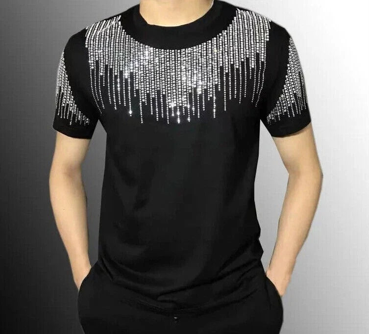 New Men Luxury Diamond Rhinestones Fashion High - Adult & Kids T-Shirts, Sweatshirts & Hoodies apparel design preview 1