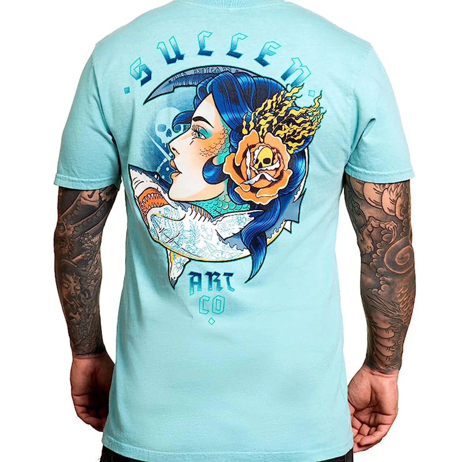 Sullen PinUp Street Americana Metal Tattoo Art Mens - Adult & Kids T-Shirts, Sweatshirts & Hoodies apparel design preview 1