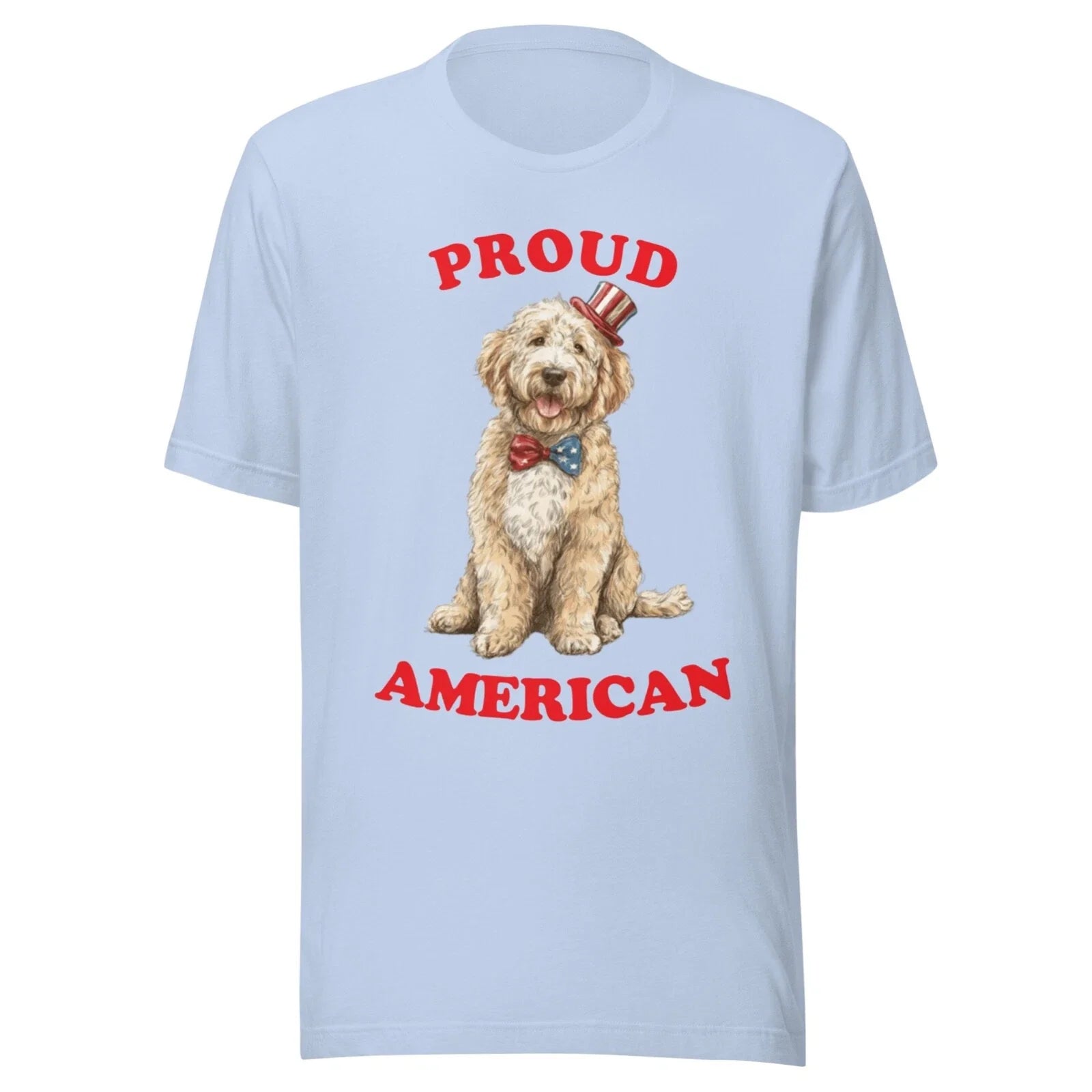 GOLDENDOODLE PATRIOTIC 4TH JULY AMERICAN ALL SIZES LT - Adult & Kids T-Shirts, Sweatshirts & Hoodies apparel design preview 1