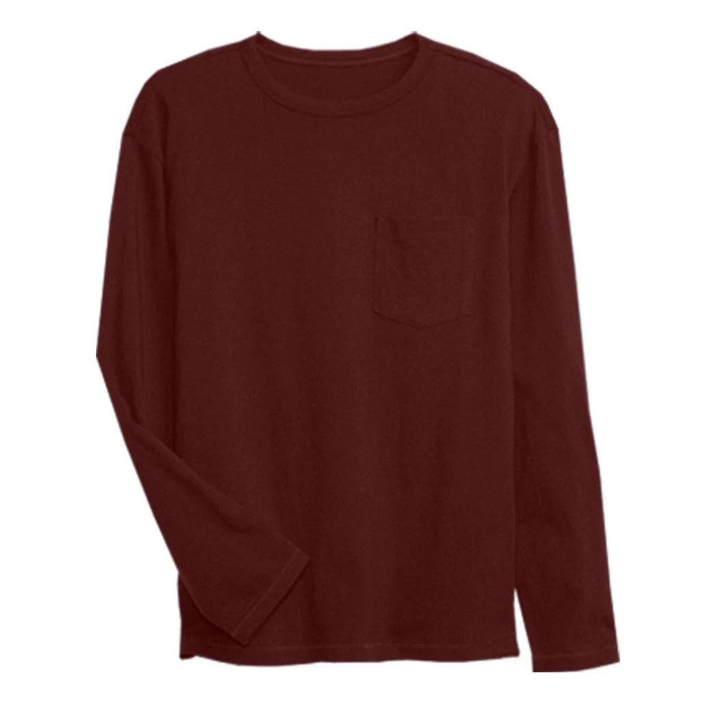 Mens Plain Crew Round Neck Casual 100% Cotton Pocket - Adult & Kids T-Shirts, Sweatshirts & Hoodies apparel design preview 1