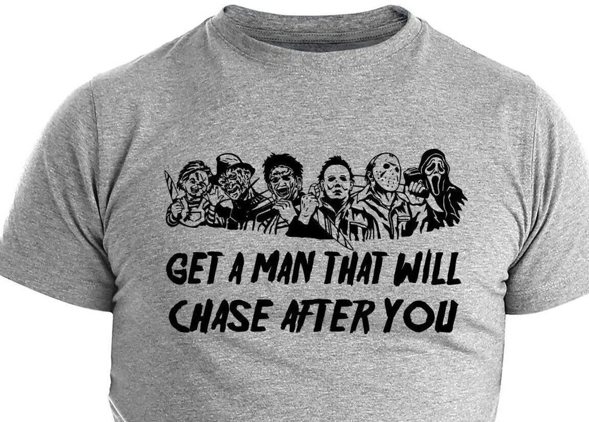 Get A Man Who Will Chase After You Halloween Retro - Adult & Kids T-Shirts, Sweatshirts & Hoodies apparel design preview 1