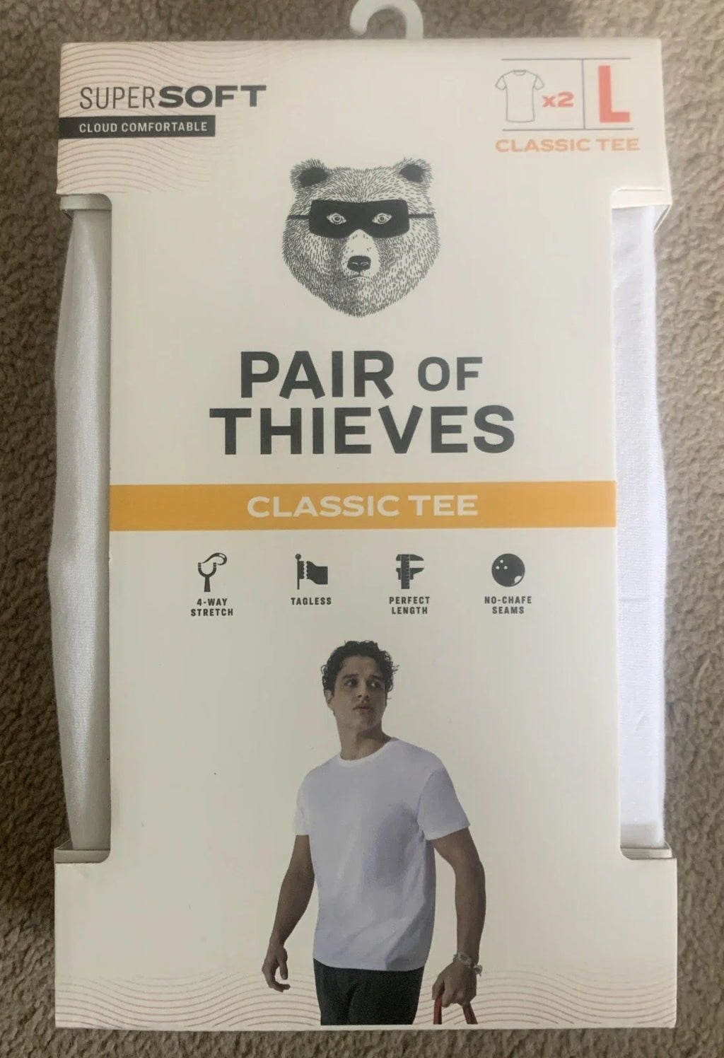 2 Pair Of Thieves Classic Super Soft Size Large - Adult & Kids T-Shirts, Sweatshirts & Hoodies apparel design preview 1