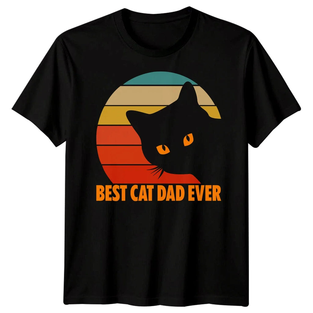 Mens Best Cat Dad Ever Silhouette Funny Fathers Day - Adult & Kids T-Shirts, Sweatshirts & Hoodies apparel design preview 1