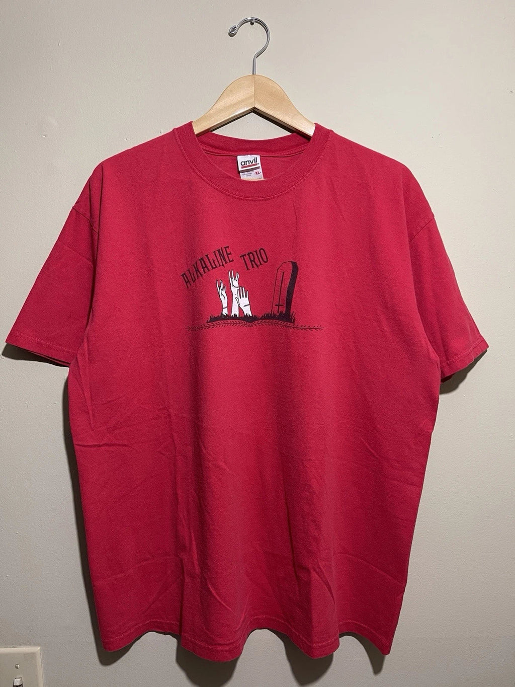 Rare Vintage Alkaline Trio Band Men's XL Red Grunge - Adult & Kids T-Shirts, Sweatshirts & Hoodies apparel design preview 1