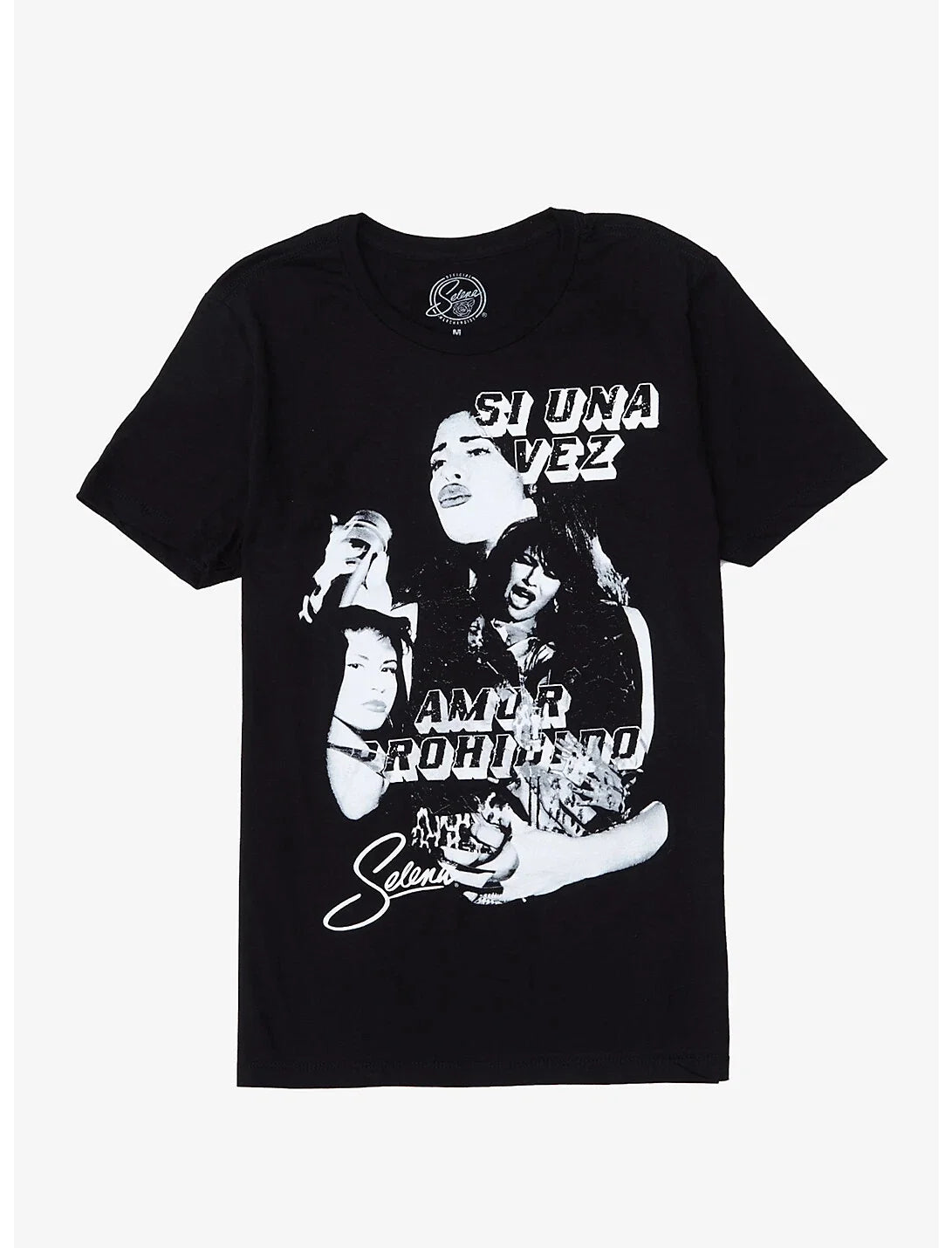 Selena Mens Si Una Vez Amor Prohibido Black New - Adult & Kids T-Shirts, Sweatshirts & Hoodies apparel design preview 1