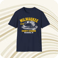 Milwaukee County Stadium 1970 Classic Cut Baseball - Adult & Kids T-Shirts, Sweatshirts & Hoodies apparel design preview 1