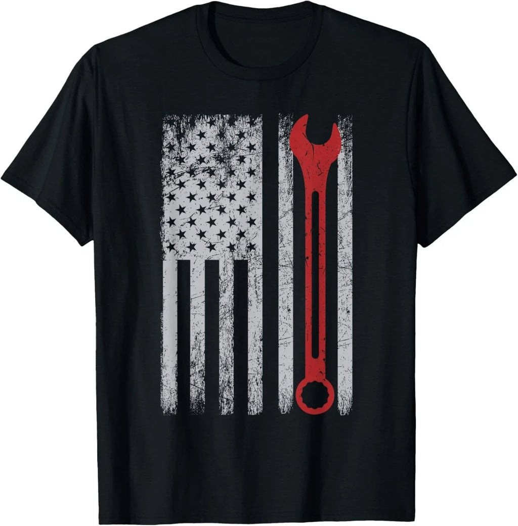 Auto Repairman Car Mechanic Wrench Workshop Tools USA - Adult & Kids T-Shirts, Sweatshirts & Hoodies apparel design preview 1