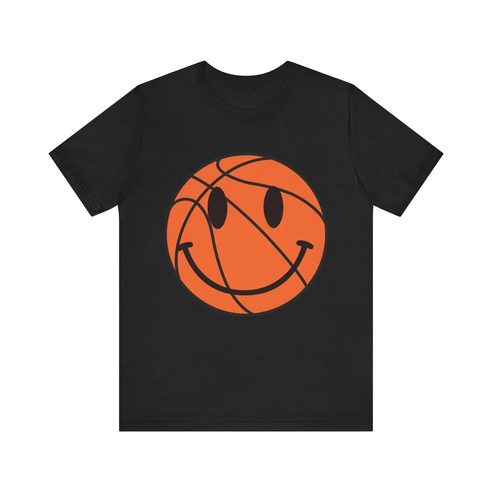 Basketball Happy Face Design Trendy Sports Graphic - Adult & Kids T-Shirts, Sweatshirts & Hoodies apparel design preview 1