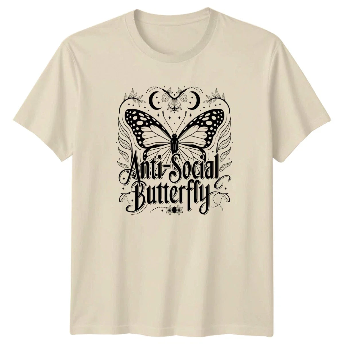 Anti Social Butterfly Introvert Humor Nature - Adult & Kids T-Shirts, Sweatshirts & Hoodies apparel design preview 1
