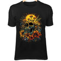 Golden Sun Rays Skull Sun-Bleached Tropical Flowers - Adult & Kids T-Shirts, Sweatshirts & Hoodies apparel design preview 1