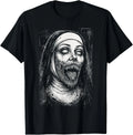 Horror Creepy Nun Demon Unholy Evil Occult Alt Scary - Adult & Kids T-Shirts, Sweatshirts & Hoodies apparel design preview 1