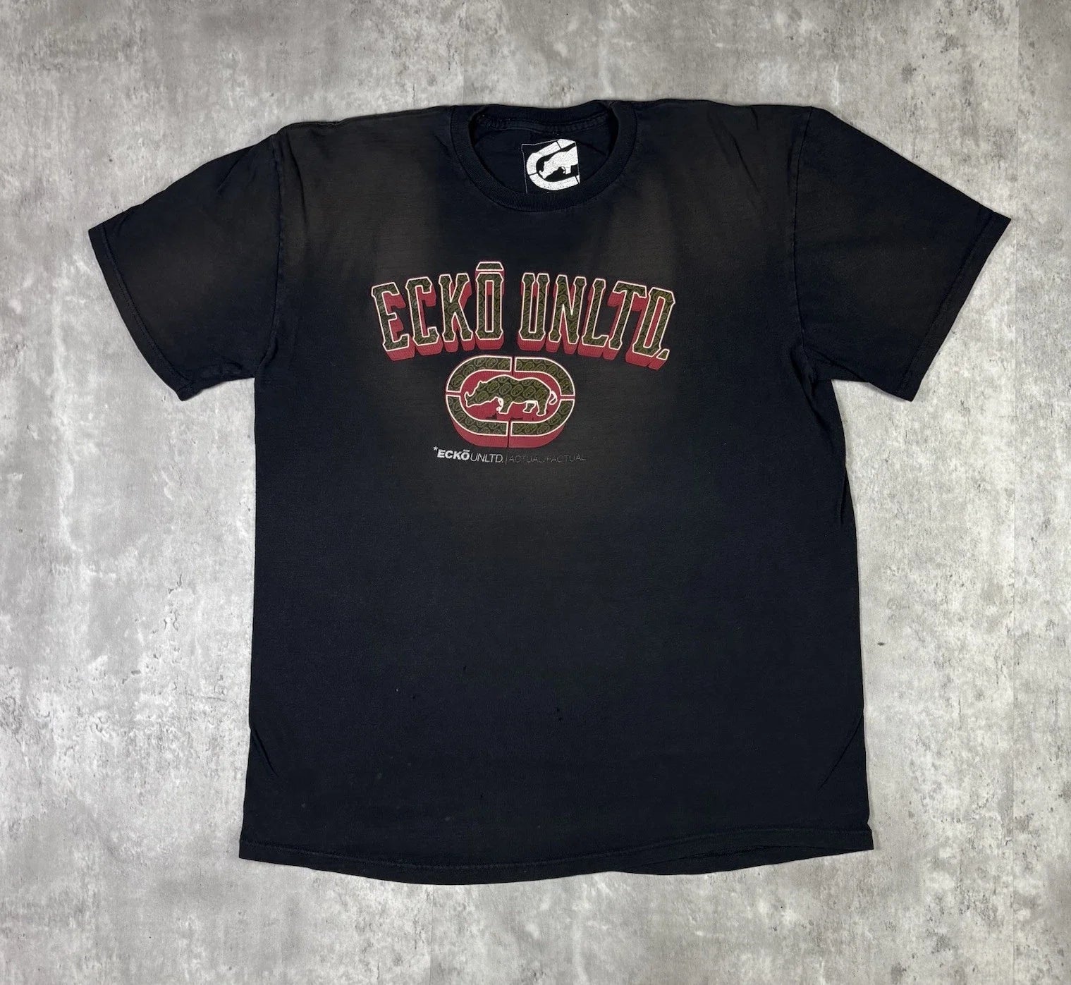 Y2K Ecko Unltd Black Sun Faded Distressed Adult size - Adult & Kids T-Shirts, Sweatshirts & Hoodies apparel design preview 1