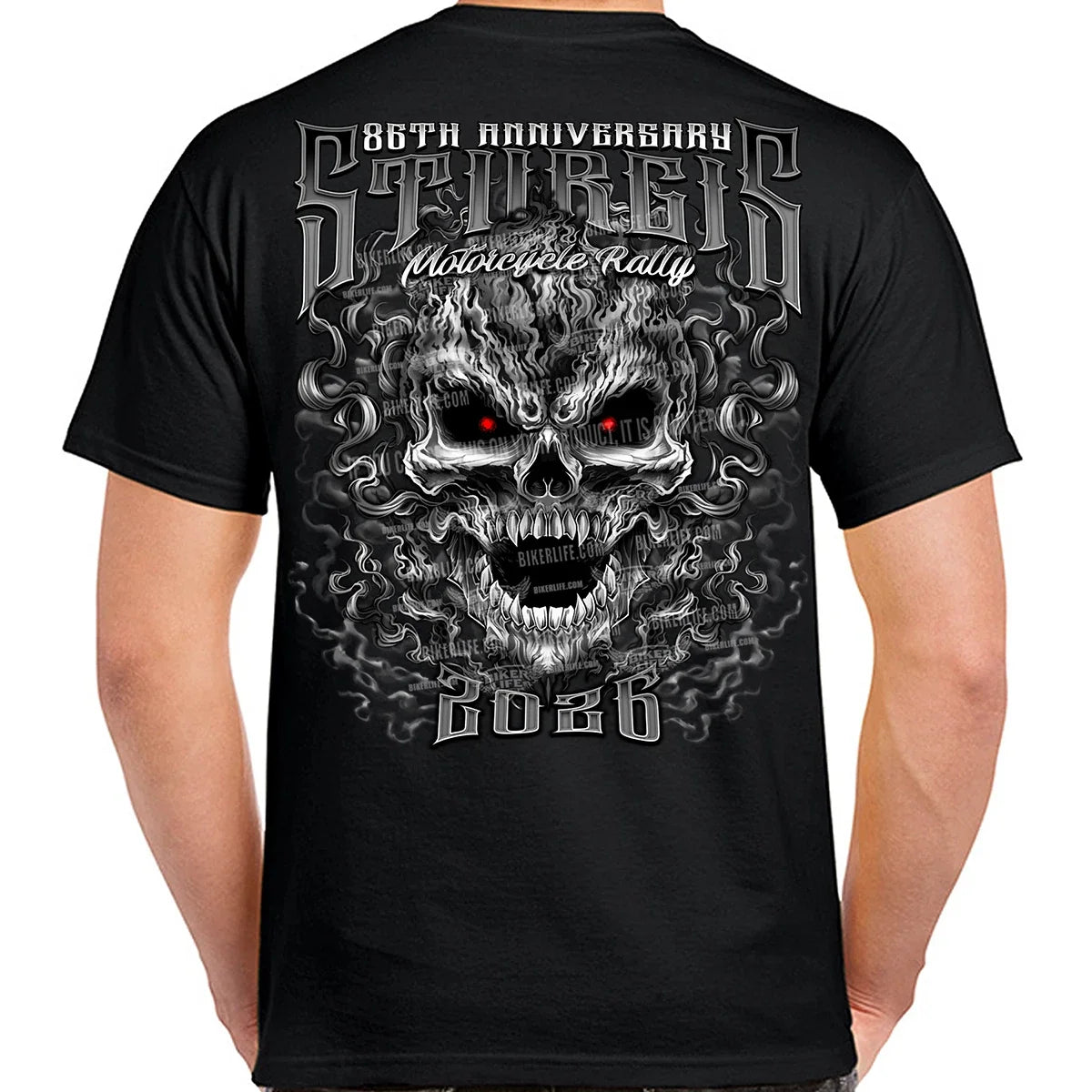 2026 Sturgis Motorcycle Rally Wicked Skull No Harley - Adult & Kids T-Shirts, Sweatshirts & Hoodies apparel design preview 1