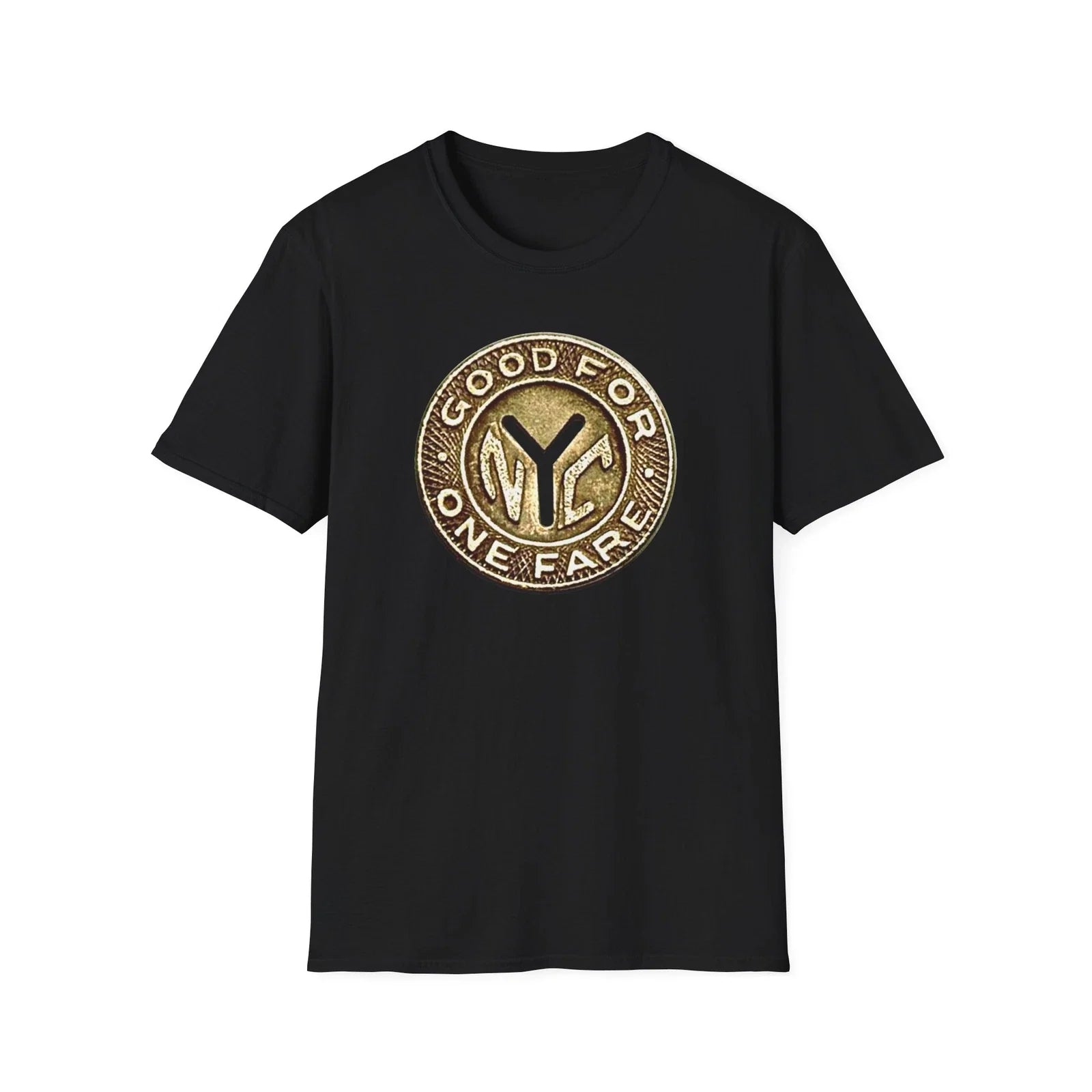 NYC Tribute Subway Token Nostalgia Softstyle - Adult & Kids T-Shirts, Sweatshirts & Hoodies apparel design preview 1
