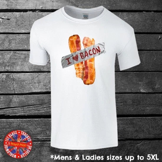 I Love Bacon Mens Ladies Kids - Adult & Kids T-Shirts, Sweatshirts & Hoodies apparel design preview 1