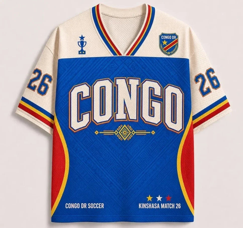 Congo DR Jersey, Fan Kinshasa Match 26 Game Day - Adult & Kids T-Shirts, Sweatshirts & Hoodies apparel design preview 1