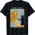 Funny Cat Sunflowers Van Gogh Art Parody Vintage - Adult & Kids T-Shirts, Sweatshirts & Hoodies apparel design preview 1