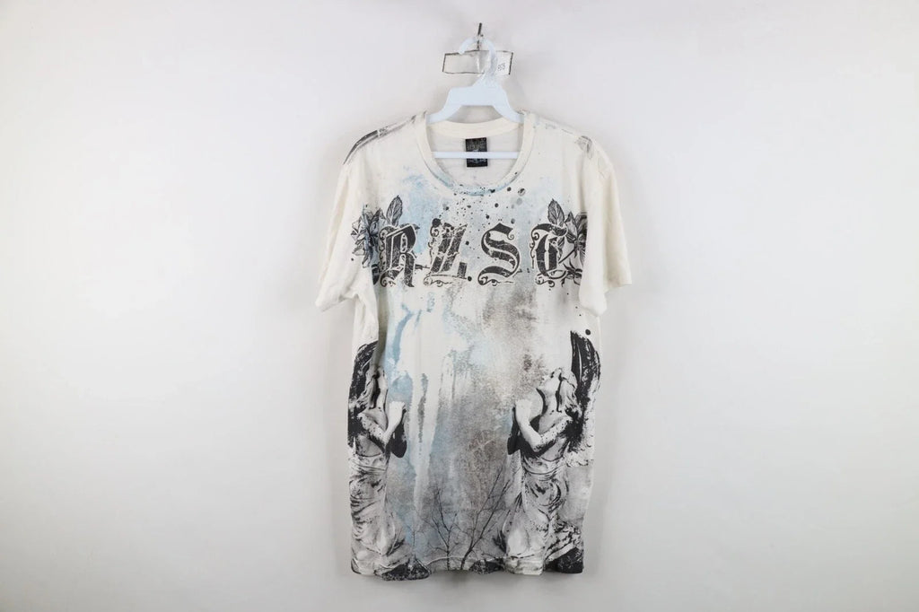 Vintage Y2K Streetwear Mens Medium Angel Rose Flower - Adult & Kids T-Shirts, Sweatshirts & Hoodies apparel design preview 1